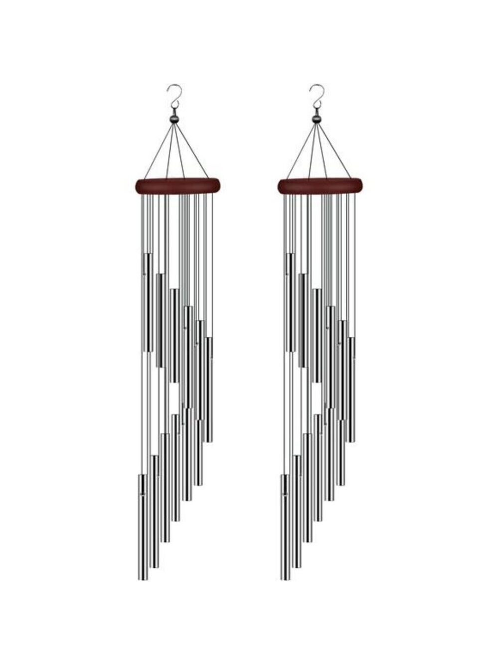 2 pack wind chimes outdoor 23 inch sympathy memorial garden patio home decor gif